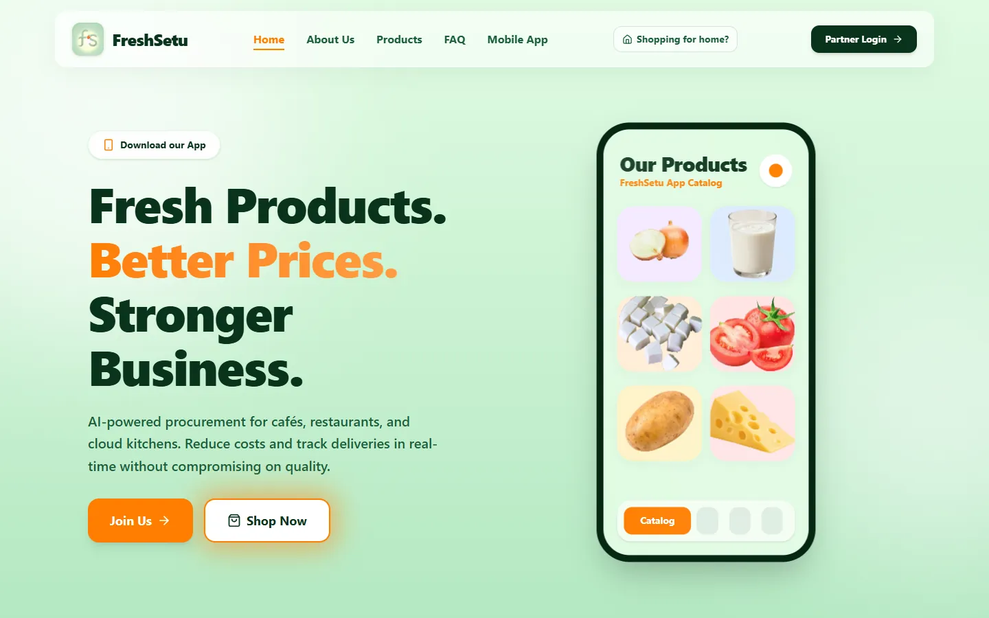 FreshSetu, live site