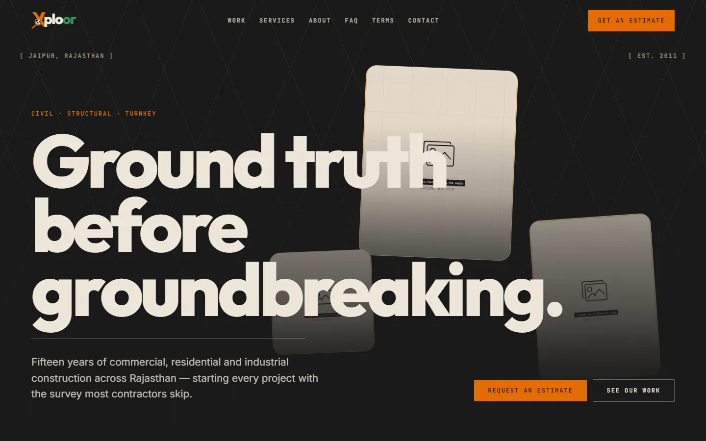 Xploor Constructions, live site